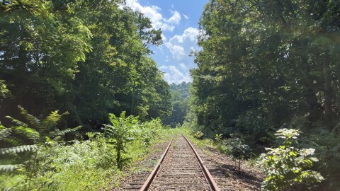 A section of the future Saluda Grade Trail as seen on August 27, 2024.