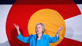 Democratic presidential candidate Hillary Rodham Clinton speaks to supporters during a campaign rally at La Rumba, a Denver dance club and restaurant, Tuesday, Aug. 4, 2015. The rally marks Clinton's first presidential campaign event in Denver.