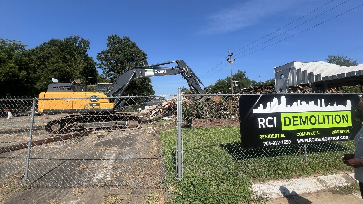 Demolition begins on the historic Excelsior Club in west Charlotte