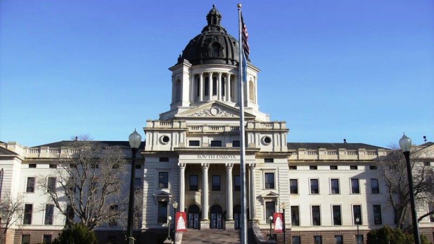 Photo of the South Dakota Capitol Building in December