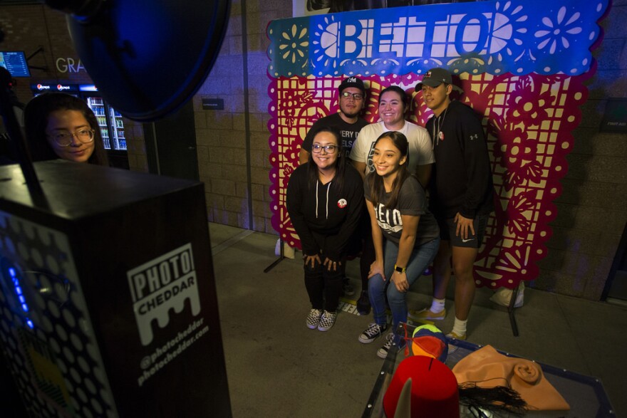 Young Democrats pose for a photo at the election night watch party for Beto O'Rourke in El Paso last week. 