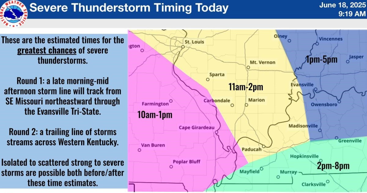 Severe Storms Expected Wednesday