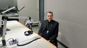 Bishop Joseph V. Brennan sat for an interview with KVPR’s Central Valley Daily podcast studio on Tuesday, Dec. 16, 2025.