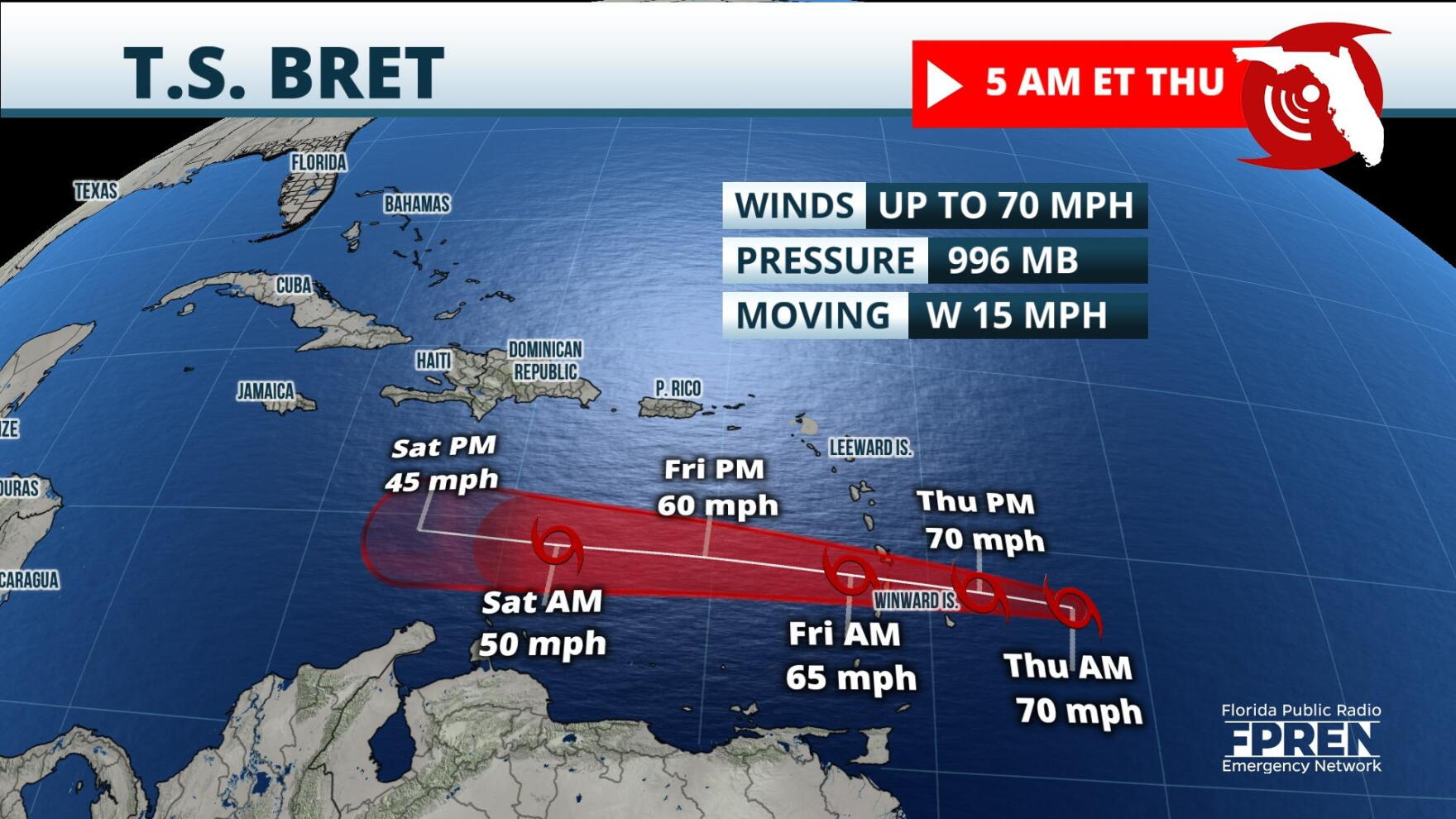 Two tropical storms are likely in the Atlantic by late today | WFSU News