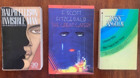 Three of the five books the Mat-Su School Board voted in late April to remove from English classes. (Tegan Hanlon/Alaska Public Media)