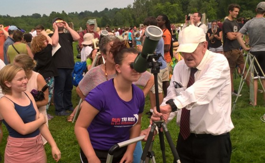 Scenes from an eclipse-watching party at UMass.