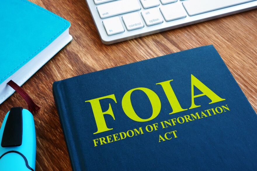 FOIA Freedom of Information Act on the desk.