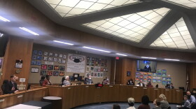 The Alachua County School Board meeting.