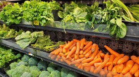 Fresh produce at International Food Zone on Belmont Ave in Springfield, MA. The store accepts SNAP benefits but not the HIP incentive which gives people $20 a month for fresh fruits and vegetables from a participating farmer's market, a reduction from the $40-$80 people could receive last year.