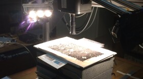 The parts of the scroll were scanned using shortwave-infrared hyperspectral imaging.