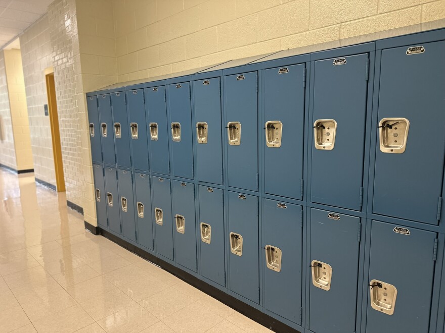 Lockers at Porter Ridge Middle School