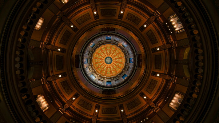Interior of the state Capitol's rotunda.
