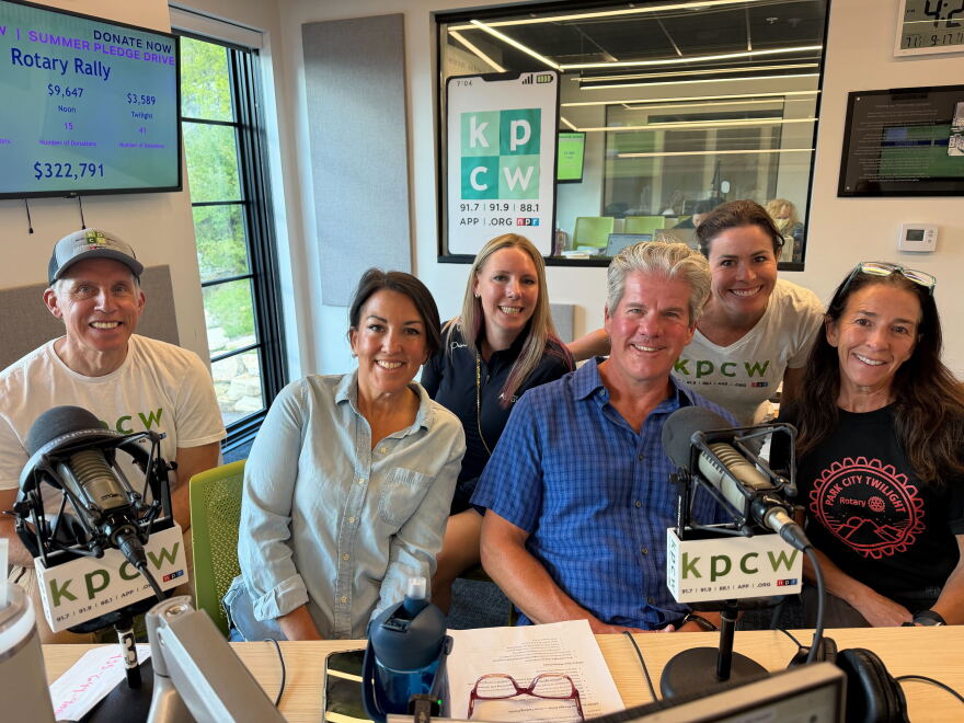 Park City Rotarians join the KPCW studio for the Summer Pledge Drive Rotary Rally.