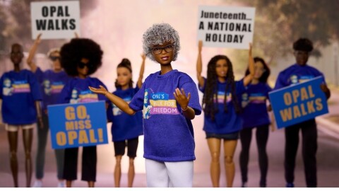 Opal Lee's Barbie depicts the Fort Worth civil rights leader and Juneteenth Day advocate. It's part of Mattel's "Inspiring Women" series.