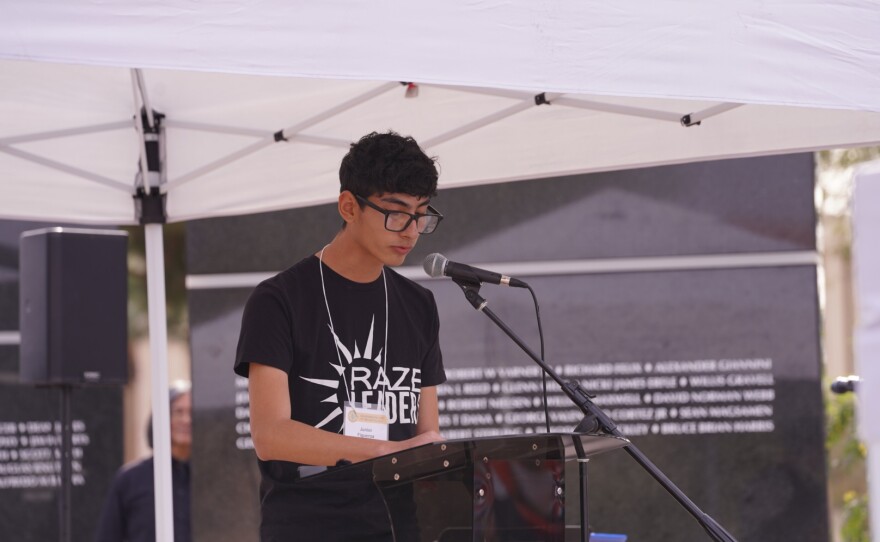 Junior Figueroa advocated for solutions to the Colorado River's water crisis at the Arizona Capitol during Environmental Day, a lobby day organized by the Sierra Club.