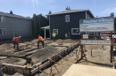 Workers in 2022 building the now completed Fischer Village low-income housing complex in Springfield