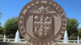 Texas Tech University seal on the Lubbock campus, April 10, 2026.