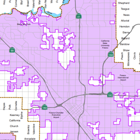 County islands within the City of Fresno