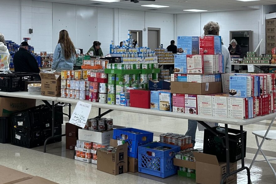 Pantry 279 preps Thanksgiving meal kits to deliver to local families.