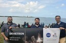 Dewetron’s Albon Redzeki, Corey Clark and Rajan Dass attended the launch of the Artemis II rocket at the Kennedy Space Center in Florida on April 1, 2026.