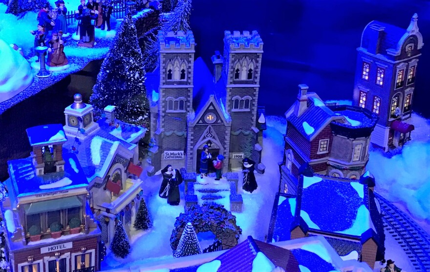 Department 56's St. Mark's Cathedral was the first piece the Harris' bought for the collection.