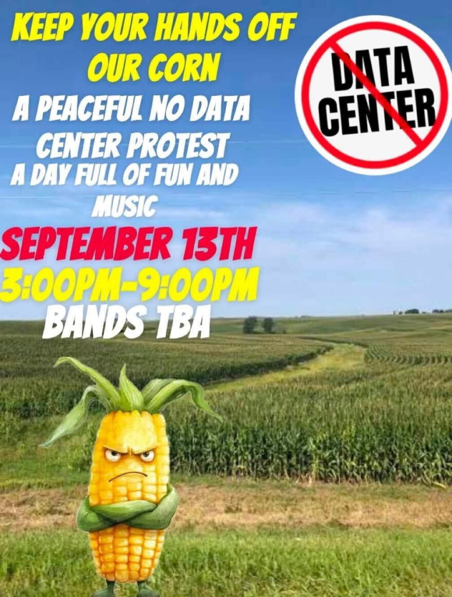 A free concert will be held Sept. 13 at the Riverview Bandshell in Clinton to oppose the data center.