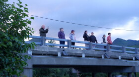 Tourists watch bears feeding on salmon from the Russian River Bridge on Aug. 11. Projects that are in the DOT draft STIP, like the Kodiak Short Trail and Sargent Creek Bridge replacement, would make bear viewing safer and more accessible in Women's Bay.