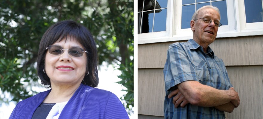 El Centro de la Raza's Estela Ortega is for the levy, while Wallingford homeowner Glenn Singer is against it.