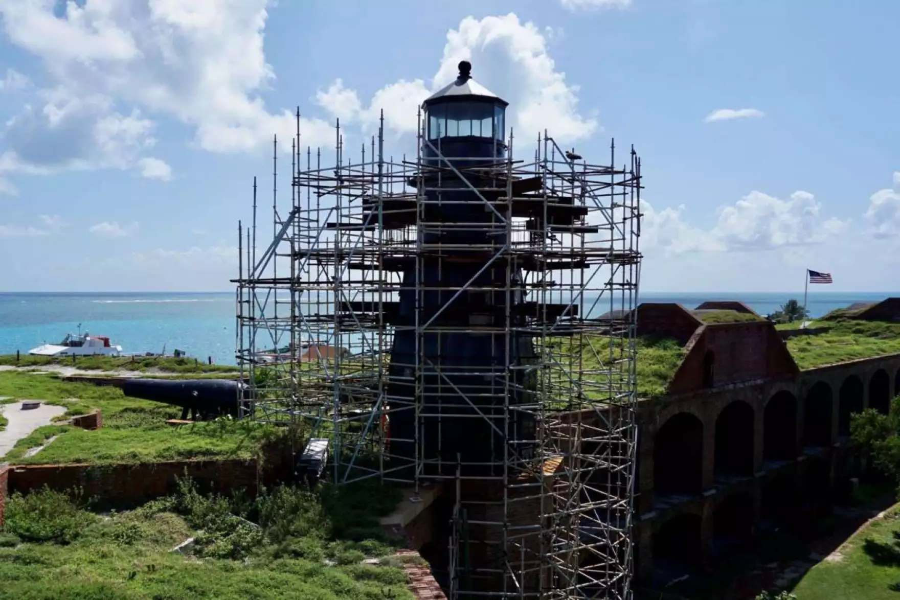 Tortugas Harbor Lighthouse. National Park Service photo.