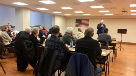 Whitefish Police Chief Bill Dial addressing the Glacier Country Pachyderm Club in Kalispell Friday