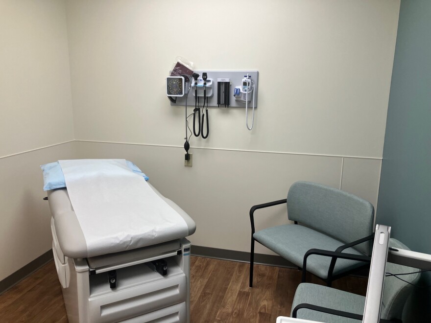 One of 13 new exam rooms in the MercyOne Genesis Family Medicine clinic, Eldridge.