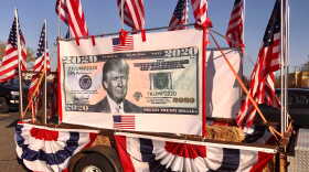 Part of a caravan of Trump supporters in Long Island on Sunday, Nov. 8, 2020.
