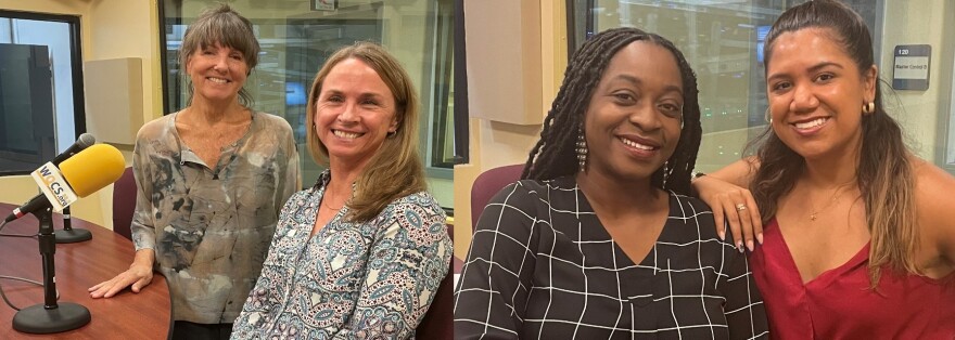 From Left: Hester Bloom and Liana Urfer MD; and Dieulanie Claude and Grace Molina