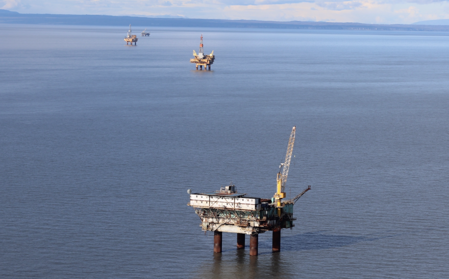 oil and gas platforms in the water