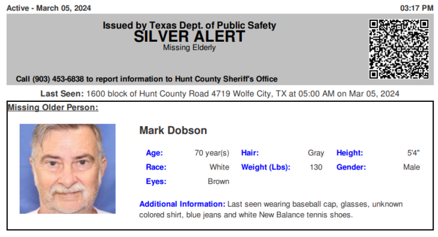 Law enforcement and community members have been searching for Mark Dobson since he went missing March 5.