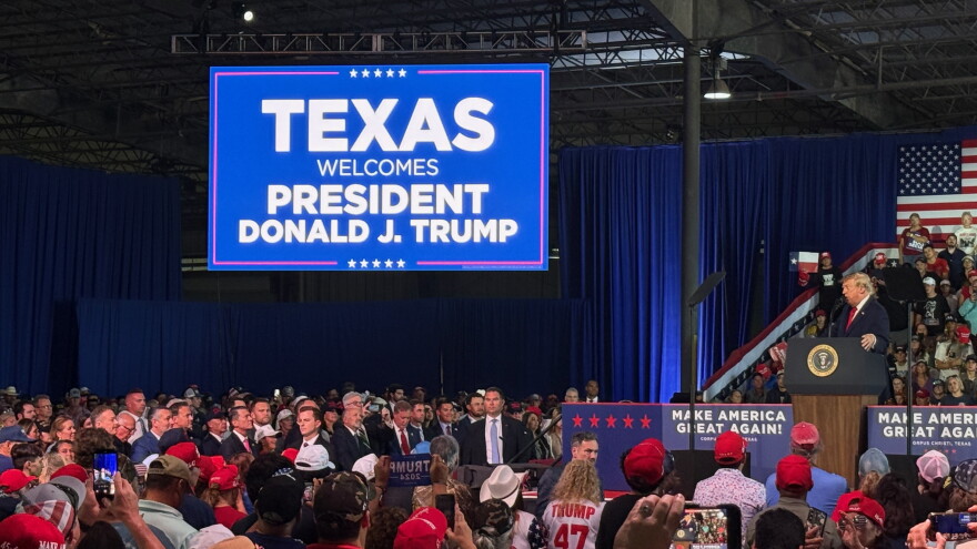 President Donald Trump holds rally at the Port of Corpus Christi on Tuesday