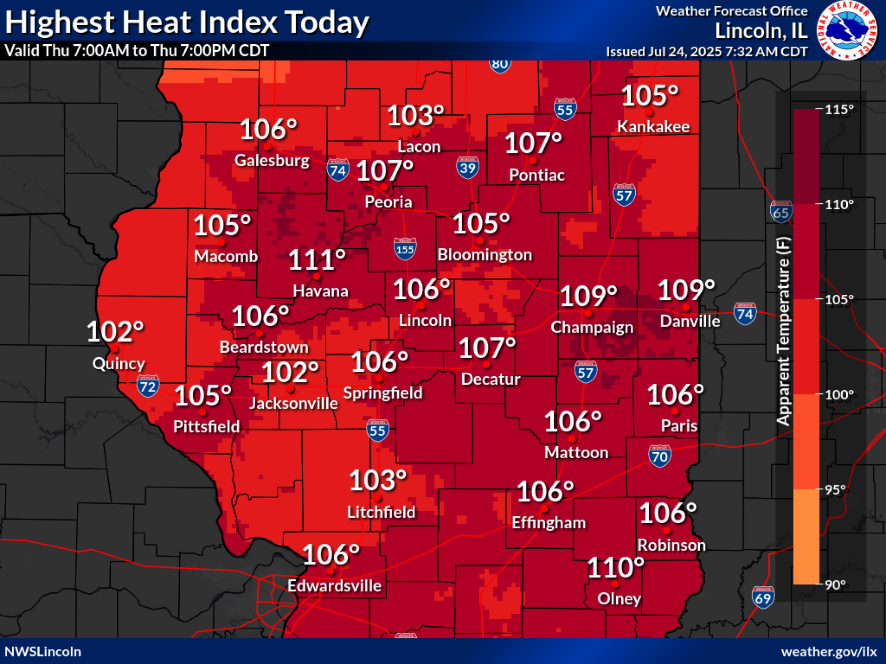 Heat advisory until Thursday evening | NPR Illinois
