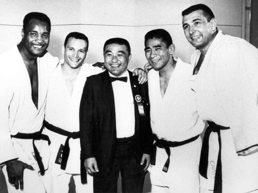 Ben Nighthorse Campbell (right) and fellow members of the 1964 U.S. Olympic Judo Team. Campbell later won election to the U.S. House and Senate from Colorado.