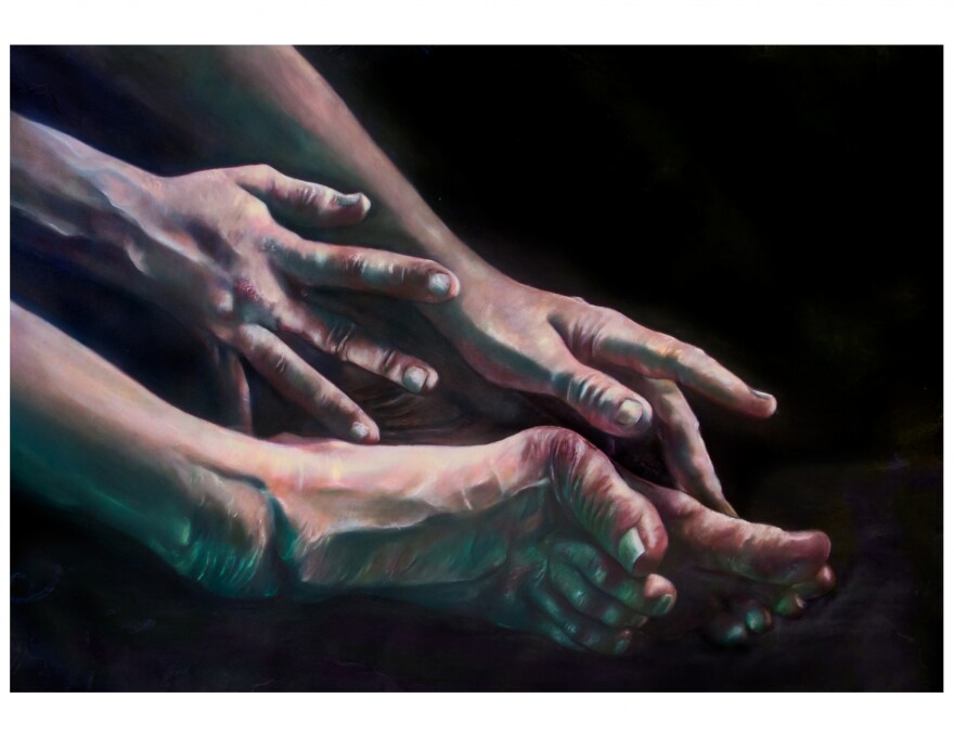 The arts collective MANDEM created the painting "Hypermobility: Meg." [MANDEM]