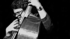 Charlie Haden plays upright bass with Keith Jarrett's band in New York City, 1975.