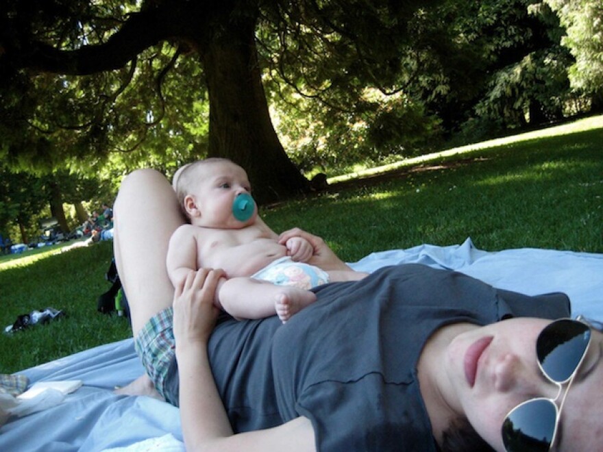 The writer K.E. Leong and her baby. "Single parenting is filled with so many unexpected adventures, so many of them terrible," she wanted to tell a friend who asked about being a single mom.