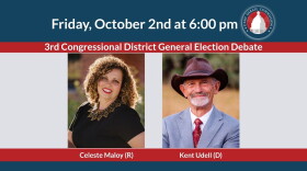 Friday, October 2nd at 6:00 p.m. 3rd Congressional District General Election Debate. Celeste Maloy (R). Kent Udell (D).
