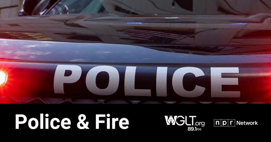  A graphic evoking police, fire and courts imagery.