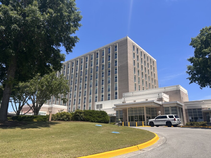The main hospital tower at Novant New Hanover Regional Medical Center on the South 17th Street campus.
