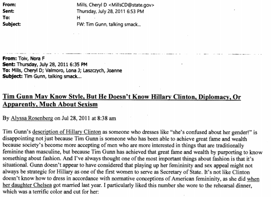 Clinton wasn't on the "best dressed" list.