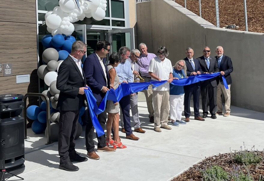 SLO County’s Chief Probation Officer Tom Milder cut the ribbon to celebrate the opening of the new building.