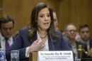 Rep. Elise Stefanik, R-N.Y., President Donald Trump's nominee to be the United Nations ambassador, testifies during a Senate Committee on Foreign Relations hearing for her pending confirmation on Capitol Hill on Jan. 21, 2025, in Washington. 