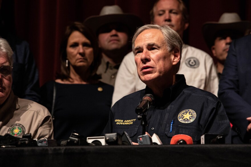 Gov. Greg Abbott speaks at a press conference on the Uvalde shooting on May 25, 2022.