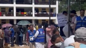 Victims of the August 26 flooding and debris flows in Nepal get emergency supplies from the Santa Barbara-based international disaster relief agency ShelterBox.