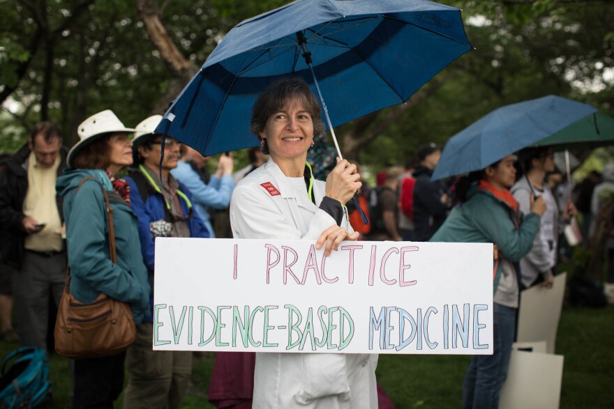 Sally Belcher says her hope is "that science comes off the shelf and into the general population, so you're not a nerd to be into science."